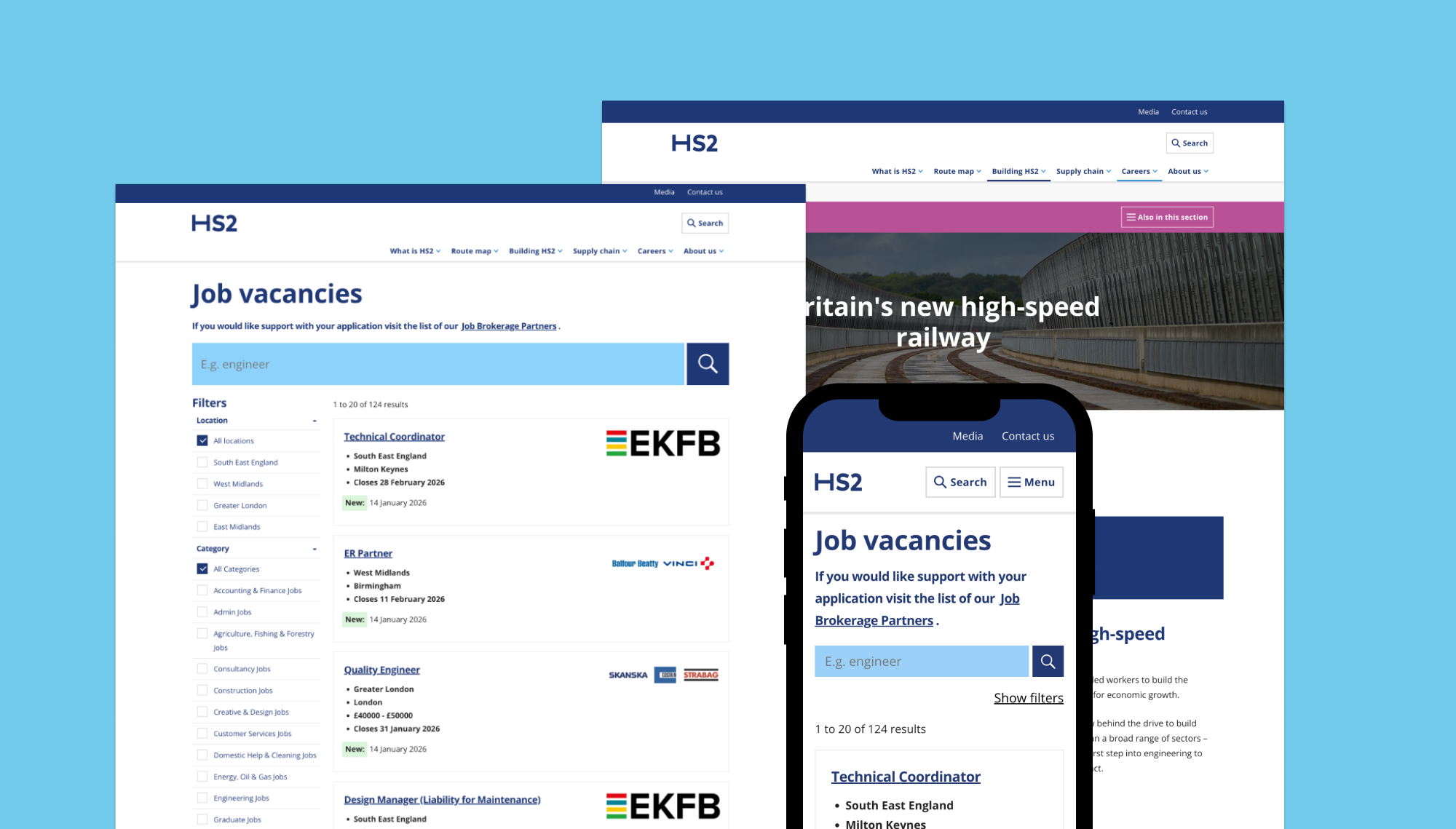 HS2 Job Brokerage website