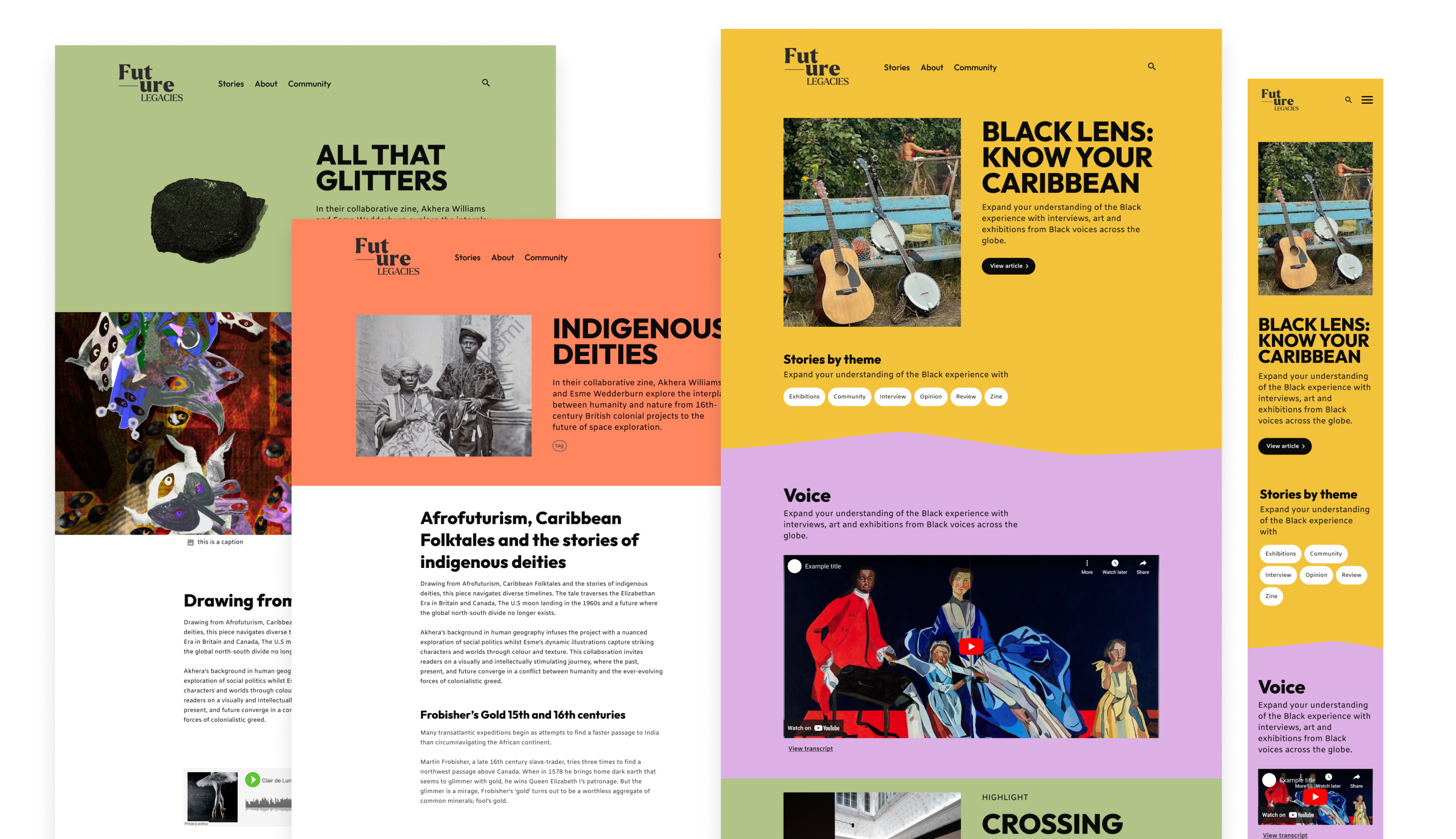 Layouts of the new site during the design phase.